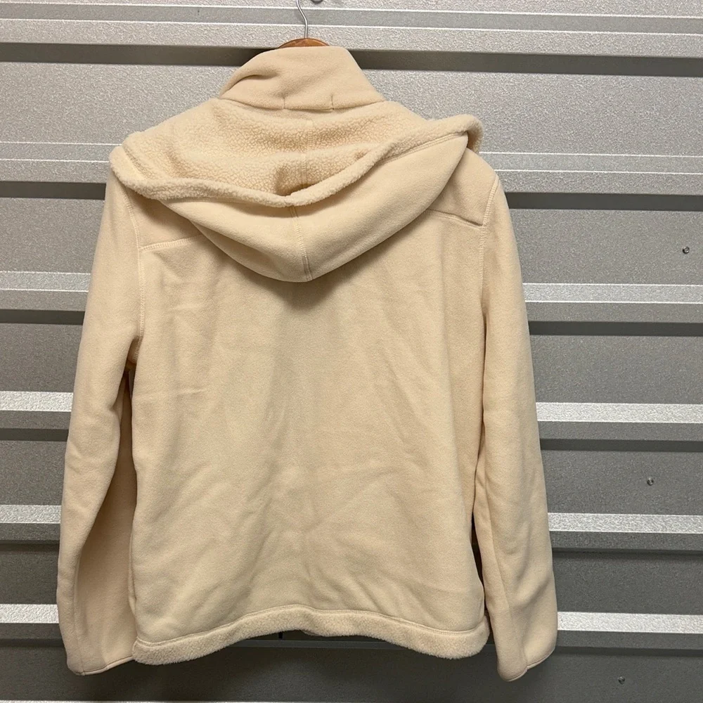 Ralph Lauren Womens Cream Sherpa Fleece Winter Hooded Jacket OUTDOOR XL WARM‎
